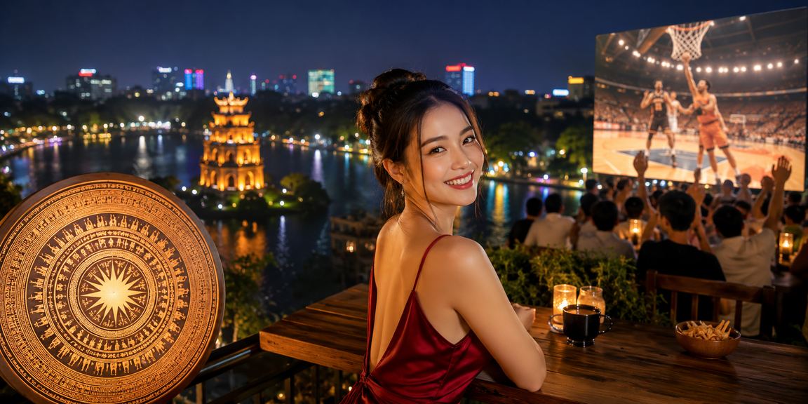 Người dùng tại Hà Nội xem kèo bóng rổ và phân tích tỷ lệ cá cược trong quán cà phê buổi sáng